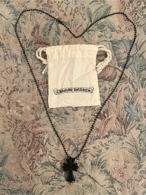 Chrome Hearts Black Cross Pendant Necklace